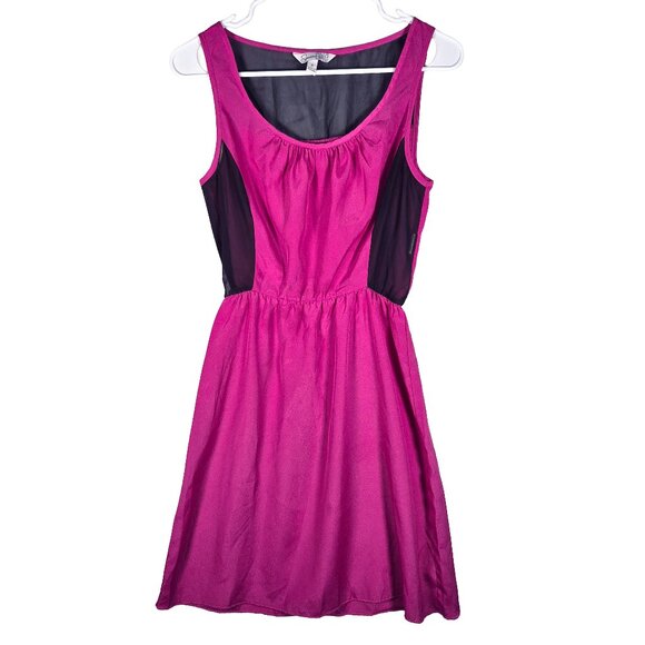 Speechless Pink Black Sheer Overlay Sheath Dress - Size Small - Picture 1 of 4